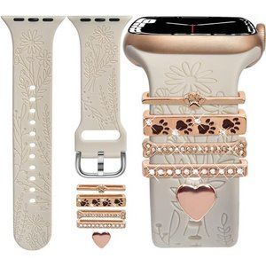NEW Luxury Apple Watch Band with Dog Paw Charms